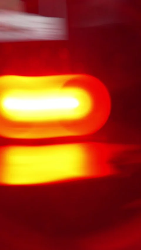 Abstract long exposure of tangled red and yellow glowing light trails. Stock Footage 341220653
