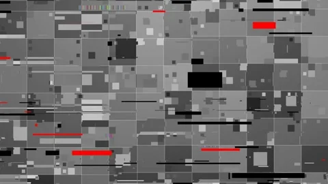 Abstract looapble digital glitch pattern animation, chaotic, broken background Stock Footage 342304547