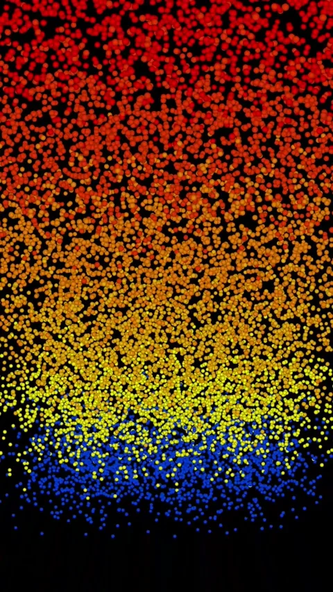 Abstract loop able animation with many small dots or balls rotating Vídeo Stock 328253643