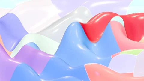 Abstract loop animated background with colorful waves Stock Footage 276493602