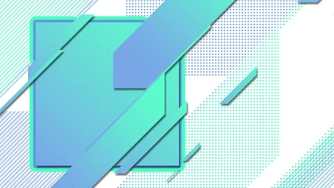 Abstract loop animation with colored placeholder square logo. 3D rendering HD Stock Footage 146527950