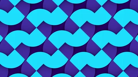 Abstract loop animation of a dynamically changing geometric pattern. 3d render Stock Footage 303866612