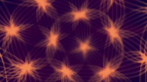 Abstract loop animation of a geometric pattern consisting of thin orange lines Stock Footage 288001708