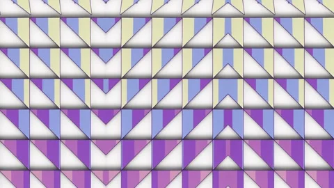 Abstract loop animation with a grid of geometric shapes. 3d rendering 4K Stock Footage 312673807