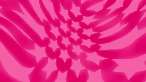 Abstract loop animation with pink wavy fill stars pattern on magenta background Stock Footage 345683022