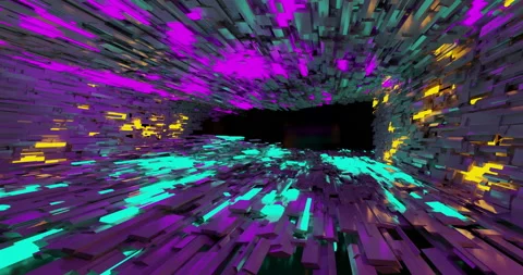 Abstract loop architectural minimalistic background. Laser show Video stock 223351166