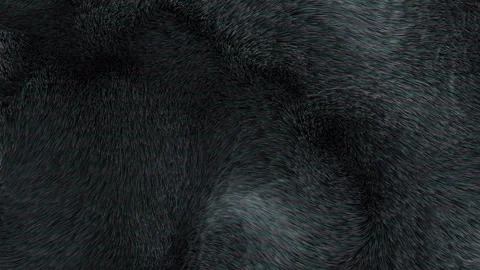 Abstract loop background from dark black hair wool in the wind. Seamless Stock Footage 262157592