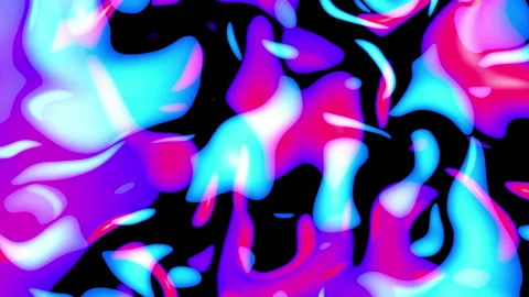 Abstract loop background with morphing circles in flat style on colorful Stock Footage 340576337