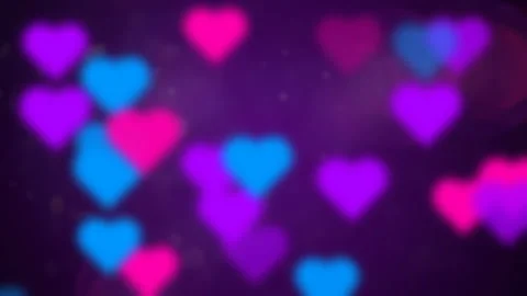 Abstract loop background multicolored love hearts Stock Footage 101805416