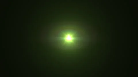 Abstract loop center glow yellow green star optical shine light Stock Footage 306060540