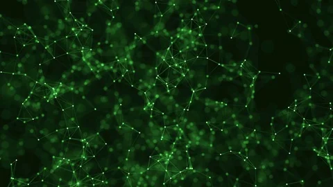 Abstract loop color geometrical background with lines and dots Video stock 70446688