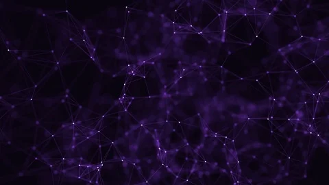 Abstract loop color geometrical background with lines and dots Video stock 70446945