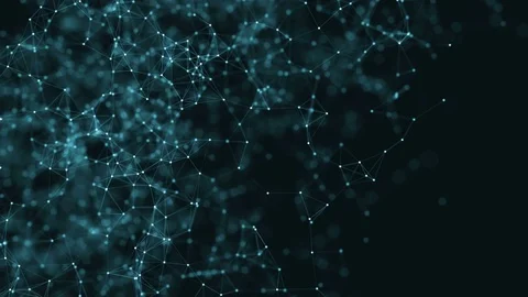 Abstract loop color geometrical background with lines and dots Stock-Footage 70586236