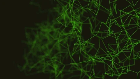 Abstract Loop Color Geometrical Background With Lines And Dots Stock Footage 108304598