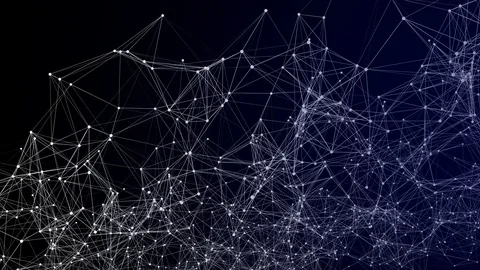 Abstract loop color geometrical background with lines and dots Stock Footage 113109695