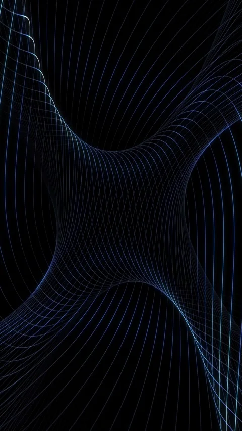 Abstract loop curved lines pattern on vertical background Stock Footage 338306954