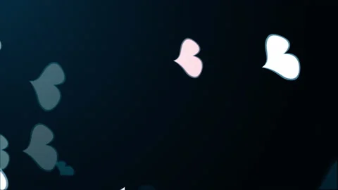 Abstract loop flowing white blue heart Stock Footage 169980814