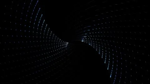 Abstract loop glow dots pattern on black background Stock Footage 337736621