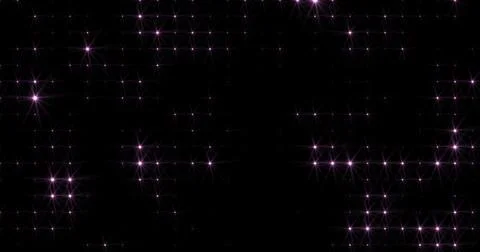 Abstract loop glowing purple bright disco wall with light bulbs abstract back Stock Illustration