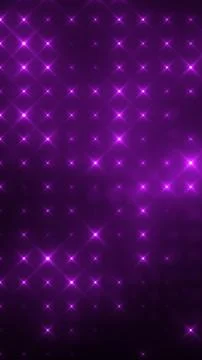 Abstract loop glowing purple bright disco wall with light bulbs Illustrazione stock