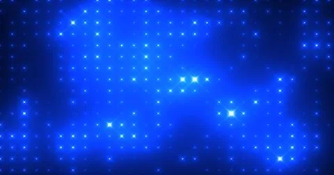 Abstract loop glowing yellow orange brightldisco wall with light bulbs abst.. Stock Illustration