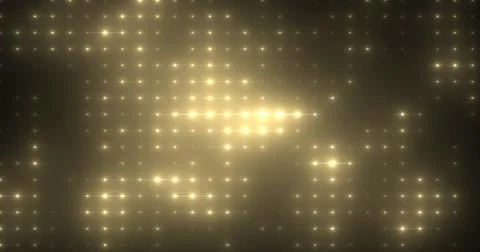 Abstract loop glowing yellow orange disco wall with bright light bulbs abstra イラスト素材