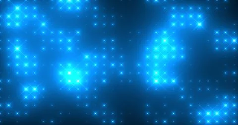 Abstract loop glowing yellow orange brightldisco wall with light bulbs abst.. Stock Illustration