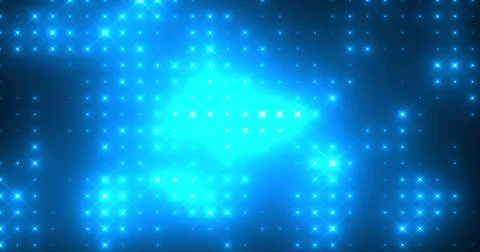 Abstract loop glowing yellow orange brightldisco wall with light bulbs abstra Illustrazione stock