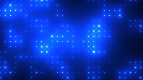 Abstract loop glowing yellow orange brightldisco wall with light bulbs abst.. Stock Illustration