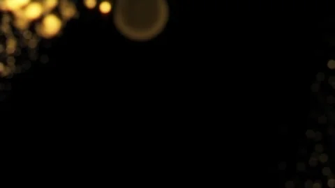 Abstract loop gold bokeh festive motion animation black background Stock Footage 248225845