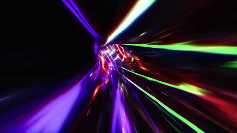 Abstract loop hitech digital in futuristic sci-fi tunnel Stock Footage 268992195