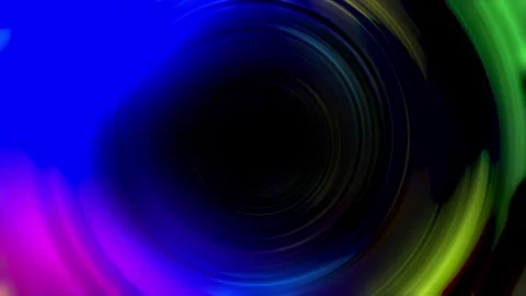 Abstract loop hypnotic colorful radial circle ring rotation animation background Video stock 293148187