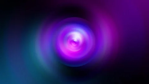 Abstract loop hypnotic pink blue glow neon radial circle Stock Footage 250615807