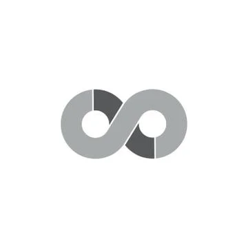 Abstract loop infinity line logo vector Stock Illustration