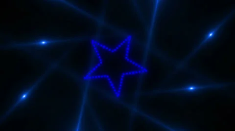 Abstract loop motion background, blue star Stock Footage 36680955