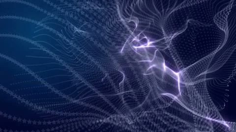 Abstract loop motion background, blue light and stars Stock Footage 37181417