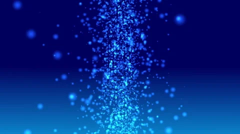 Abstract loop motion background, blue fountain particles Stock Footage 44213440