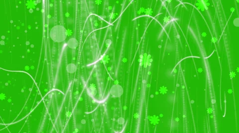 Abstract loop motion background, green flowers Stock Footage 37186568