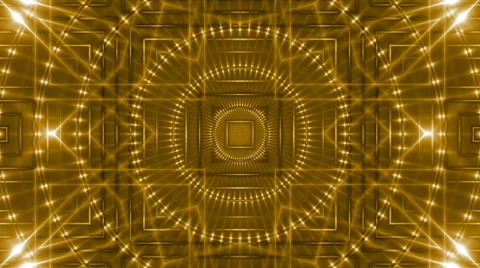 Abstract loop motion background, kaleidoscope gold light Stock Footage 40266643