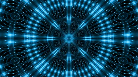 Abstract loop motion background, kaleidoscope blue light Stock Footage 41454575