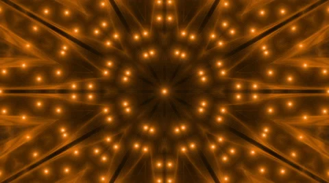 Abstract loop motion background, kaleidoscope gold light Stock Footage 42149086