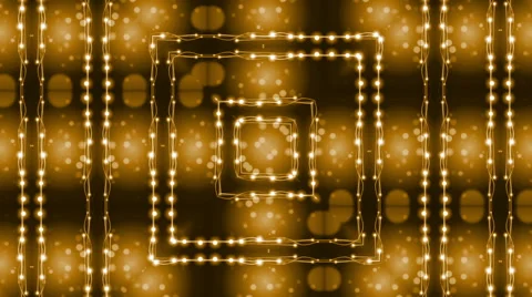 Abstract loop motion background, kaleidoscope gold light Stock Footage 42638929