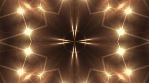 Abstract loop motion background, kaleidoscope gold light Vidéo 47291036