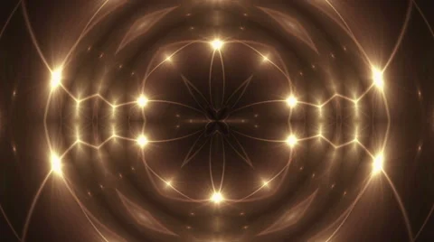 Abstract loop motion background, kaleidoscope gold light Vidéo 47291635