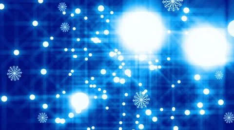 Abstract loop motion background, light and snowflakes Stock Footage 41339366