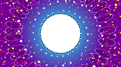 Abstract loop motion blue background, flower and particle element Stock Footage 49152811