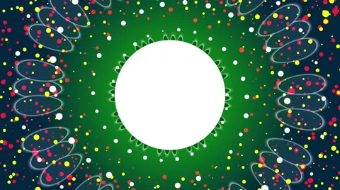 Abstract loop motion green background, flower and particle element Stock Footage 49152364