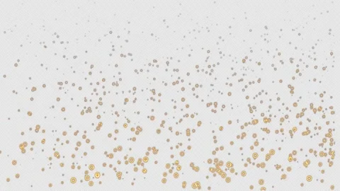 Abstract loop orange gold bubble particles flow up background Stock Footage 263966021
