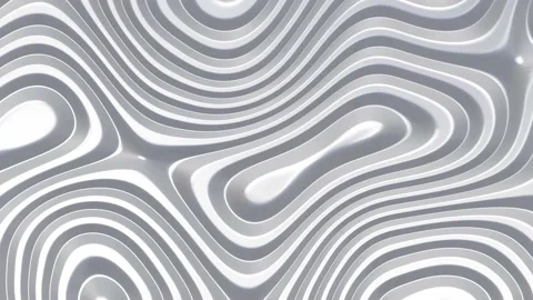 Abstract loop pattern with the effect of 3d wave displacement. White clean Stock Footage 169289051