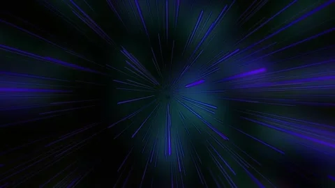 Abstract loop purple blue light rays moving from center. Moving speed radial Stock Footage 309451971